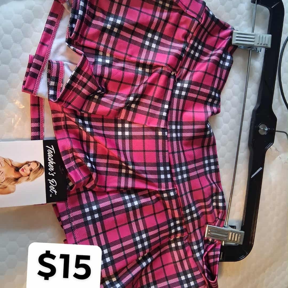 Plaid Pink Mini Skirt